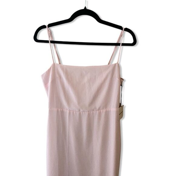 NWT Superdown Addison maxi dress blush pink chiffon slip Revolve M - Picture 5 of 10